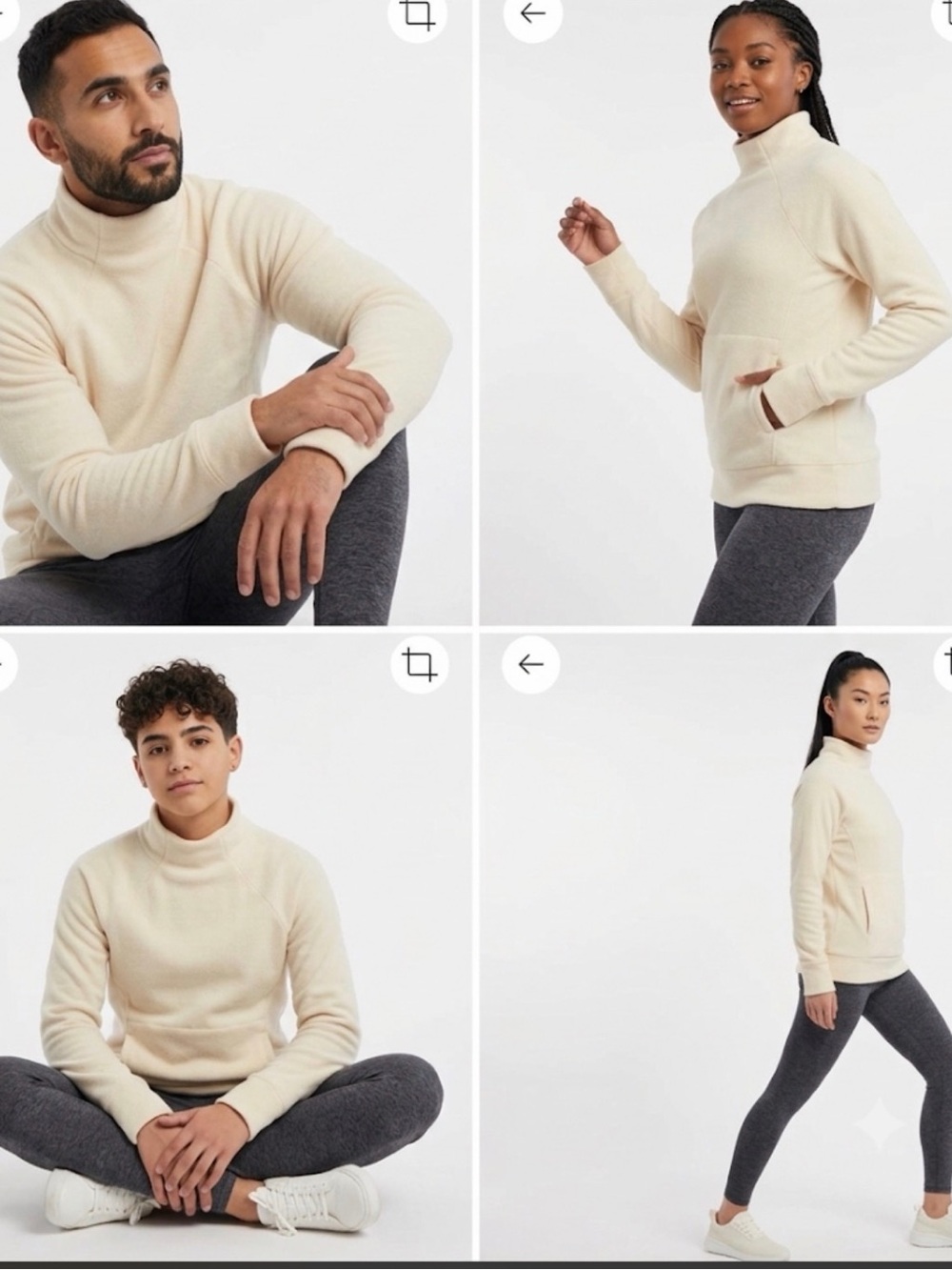 Fabletics Zaylee Funnel Neck Tunic Sweatshirt - Size XS